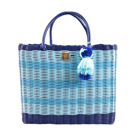 Simply Southern - Key Largo Large Tote - Striped Blue