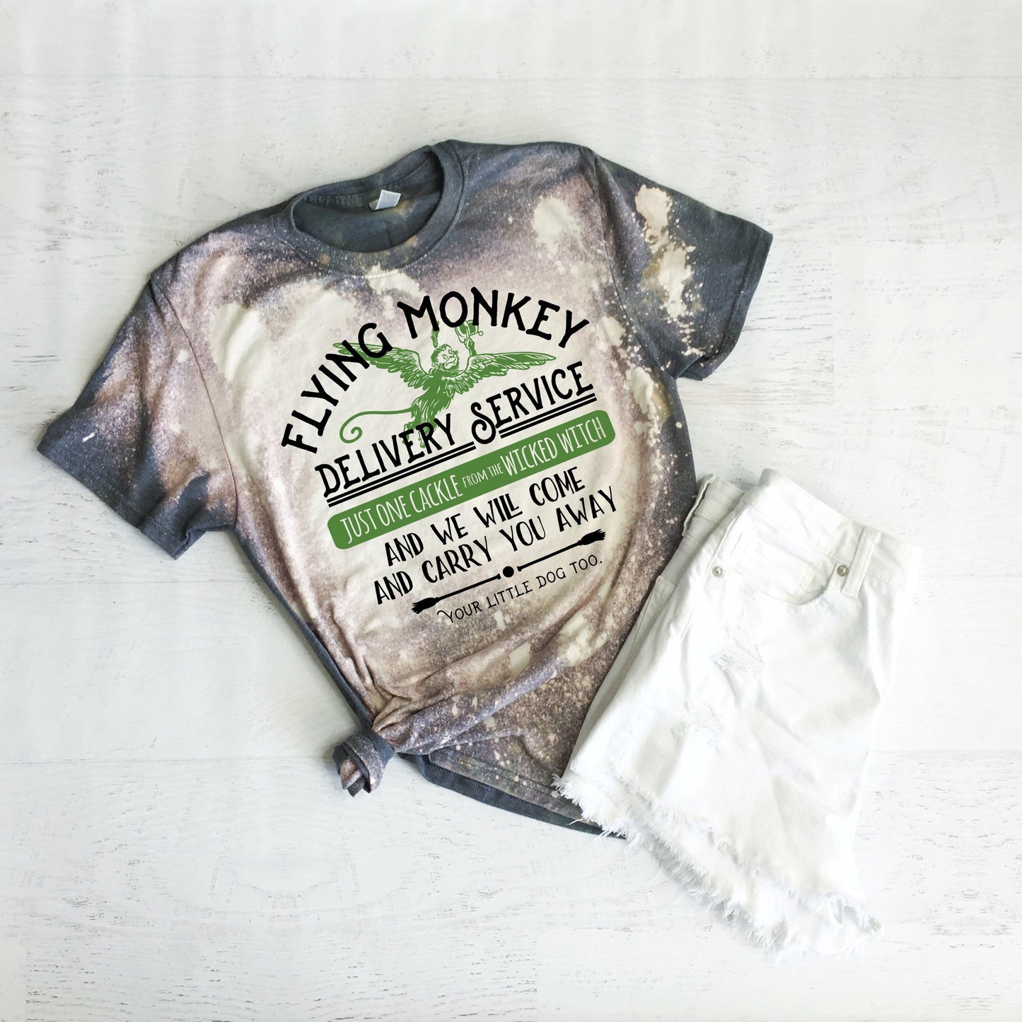 PREORDER - Flying Monkey Delivery Service Bleached Boutique Soft Tee