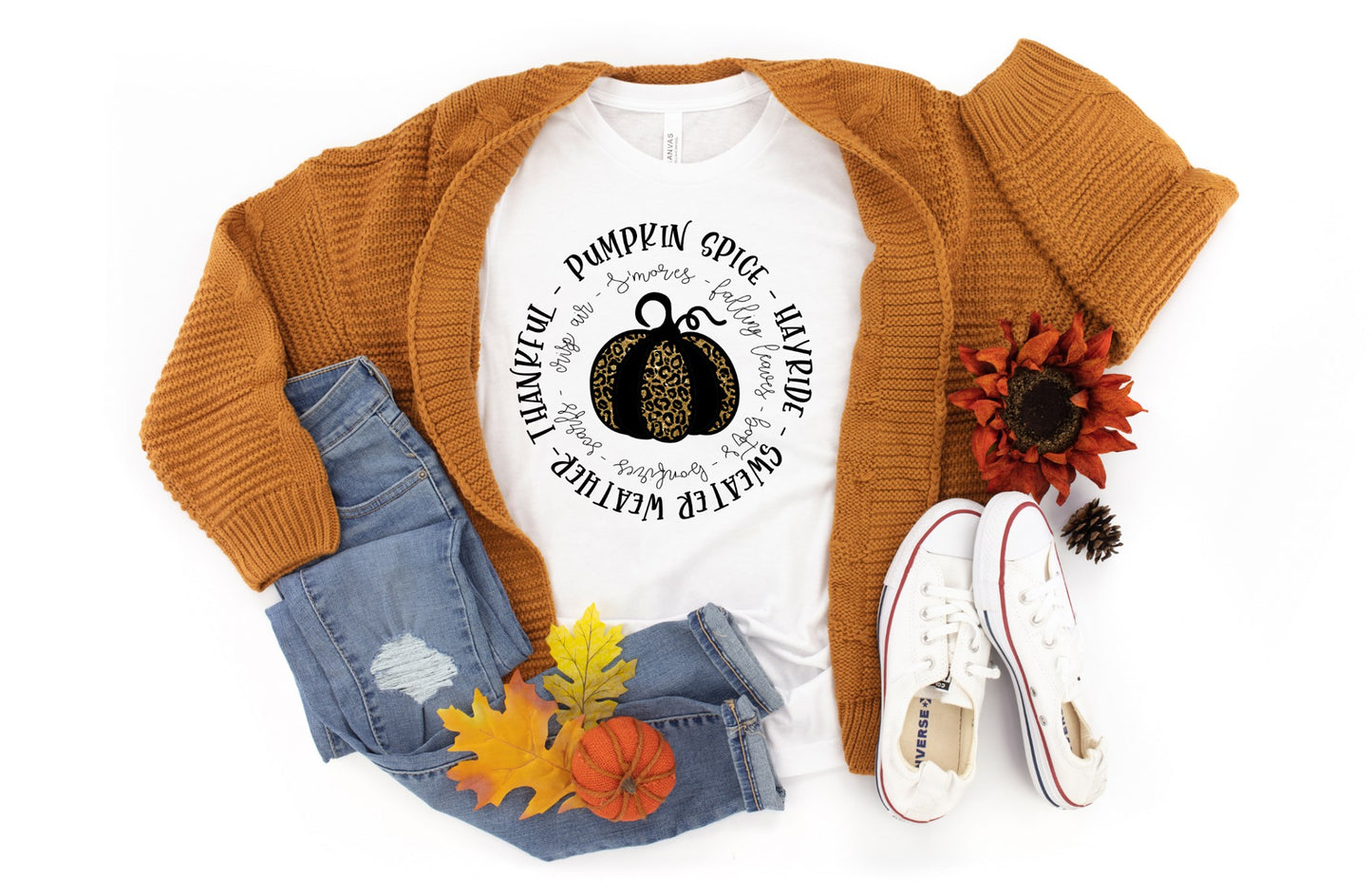 PREORDER - Pumpkin Spice & Words Fall Boutique Soft Tee