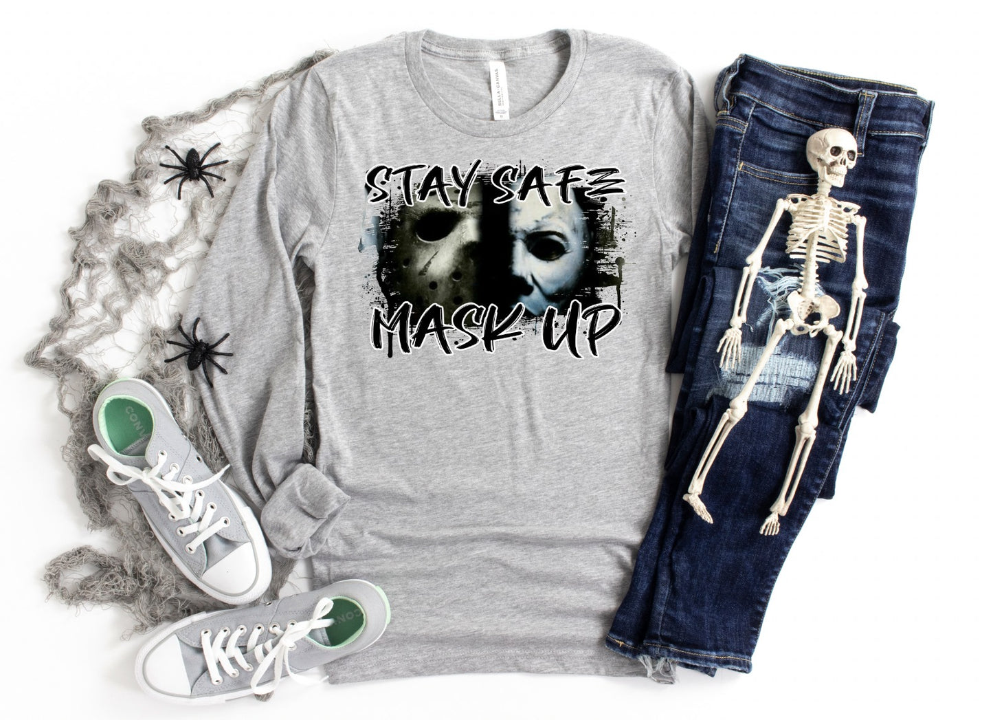 PREORDER - Stay Safe Mask Up Halloween SS Boutique Soft Tee
