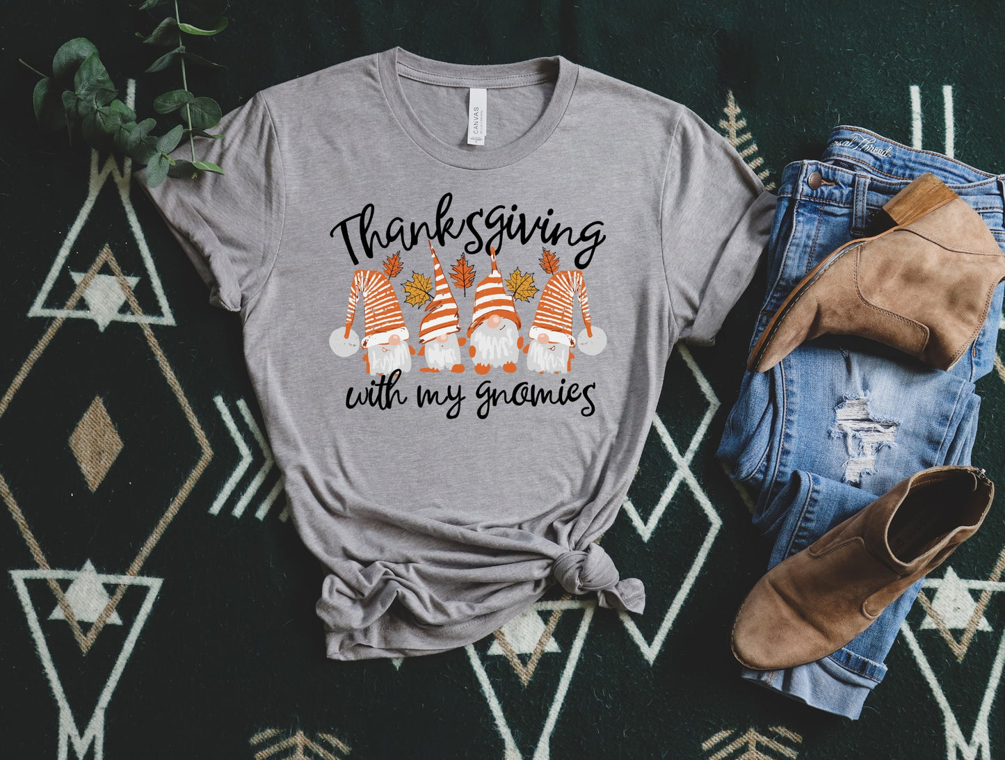 PREORDER - Thanksgiving With My Gnomies Fall Boutique SS Soft Tee