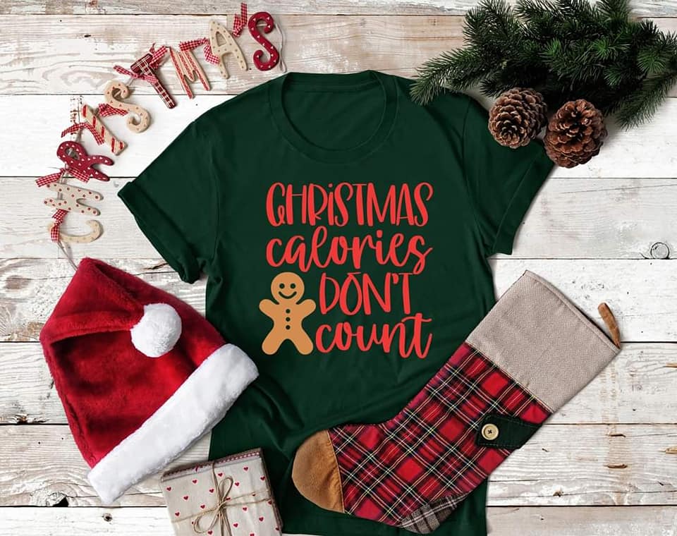 PREORDER-Christmas Calories Don't Count SS Boutique Tee