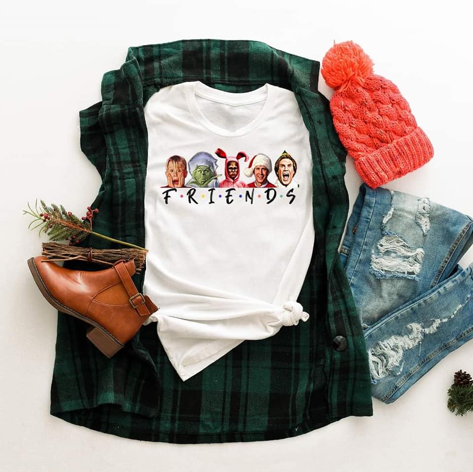 PREORDER- Christmas Friends LONG SLEEVE Boutique Soft Tee