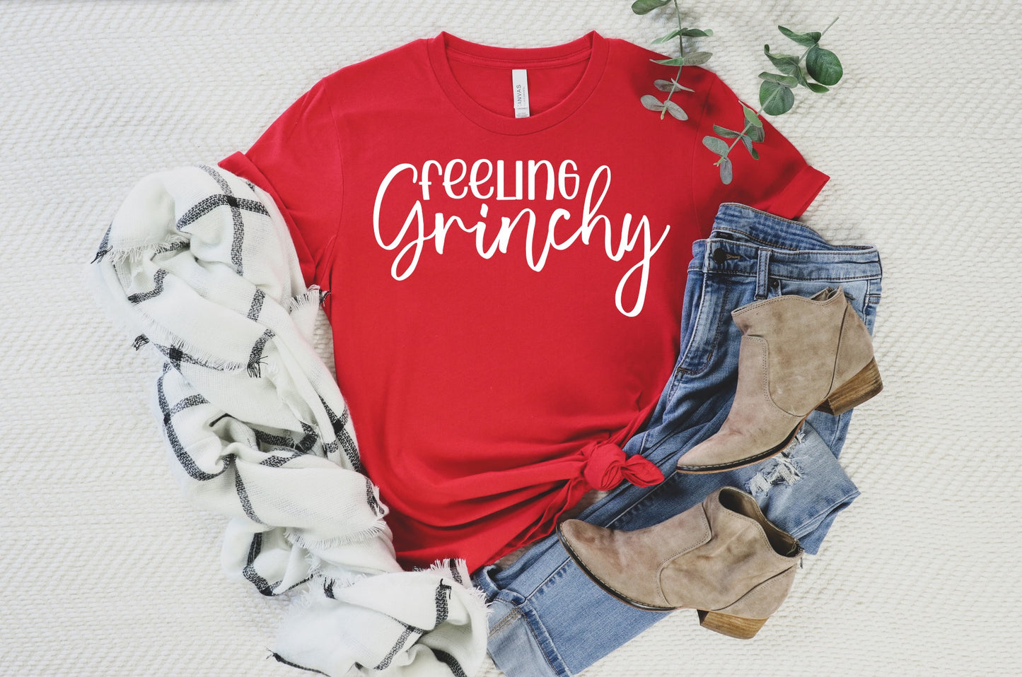 PREORDER - Feeling Grinchy Funny Christmas SS Boutique Soft Tee