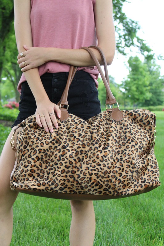 The Shyenne Large Weekender Tote Bag - Leopard