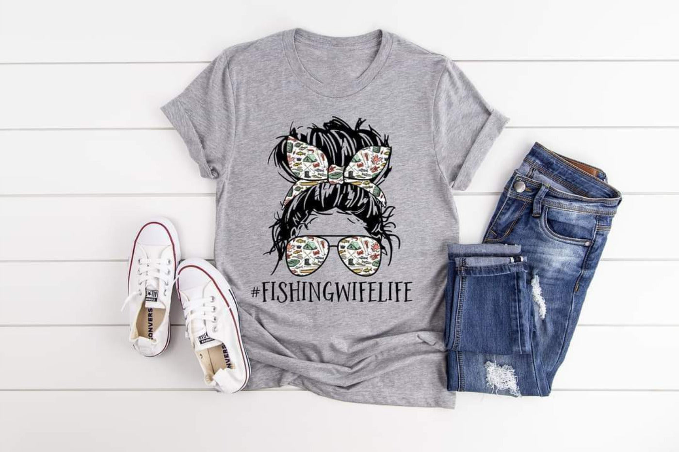 PREORDER - Fishing Wife Life Boutique Soft Tee