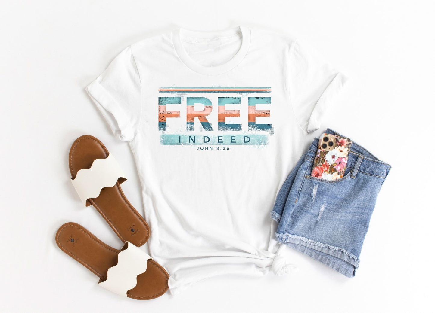 PREORDER - Free Indeed John 8:36 Inspirational Boutique Soft Tee