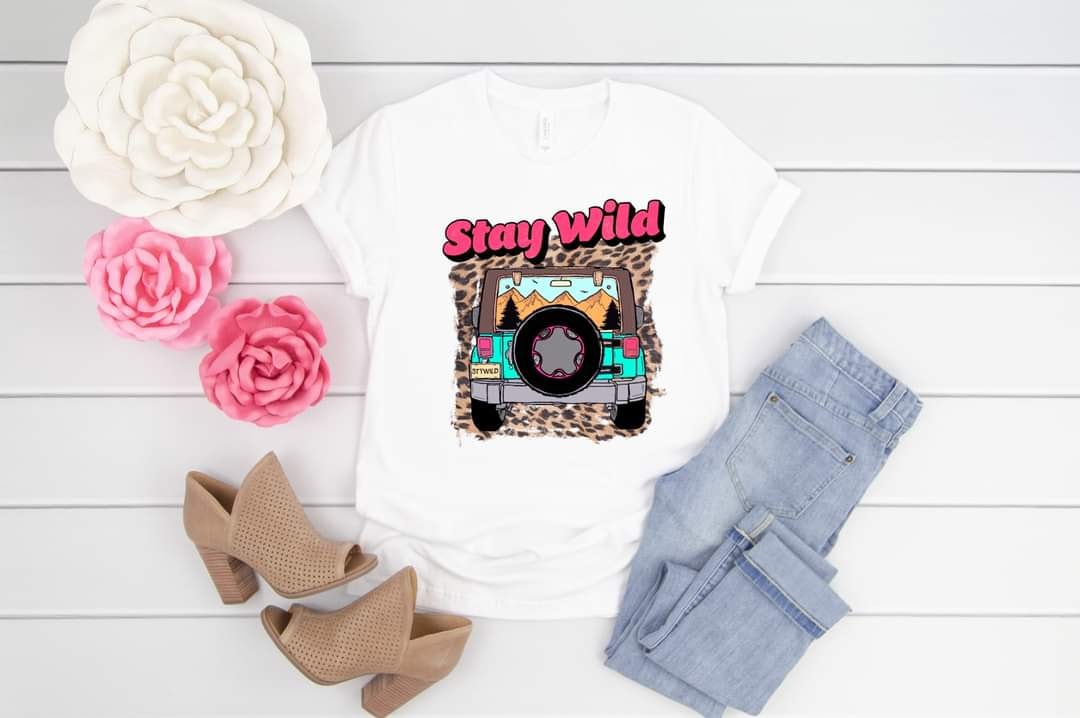PREORDER - Stay Wild Jeep Style Soft Boutique Tee