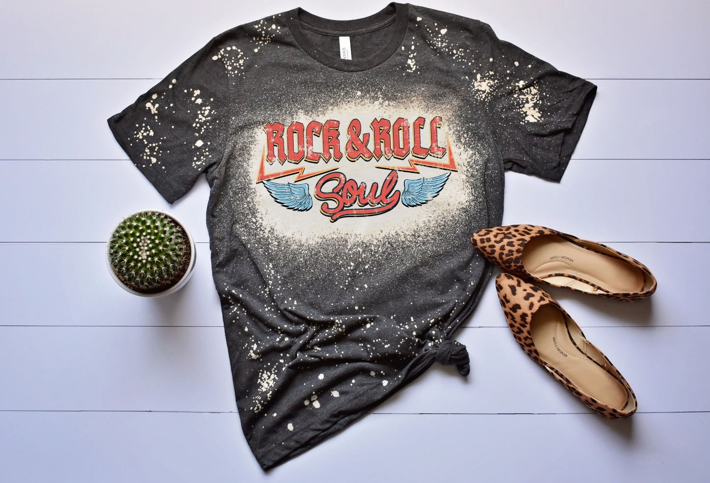PREORDER - Rock & Roll Soul Bleached Soft Boutique Tee