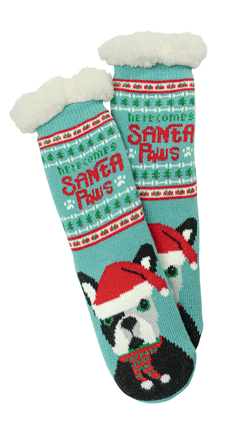 Two Left Feet Holiday Sherpa Socks - Asst.