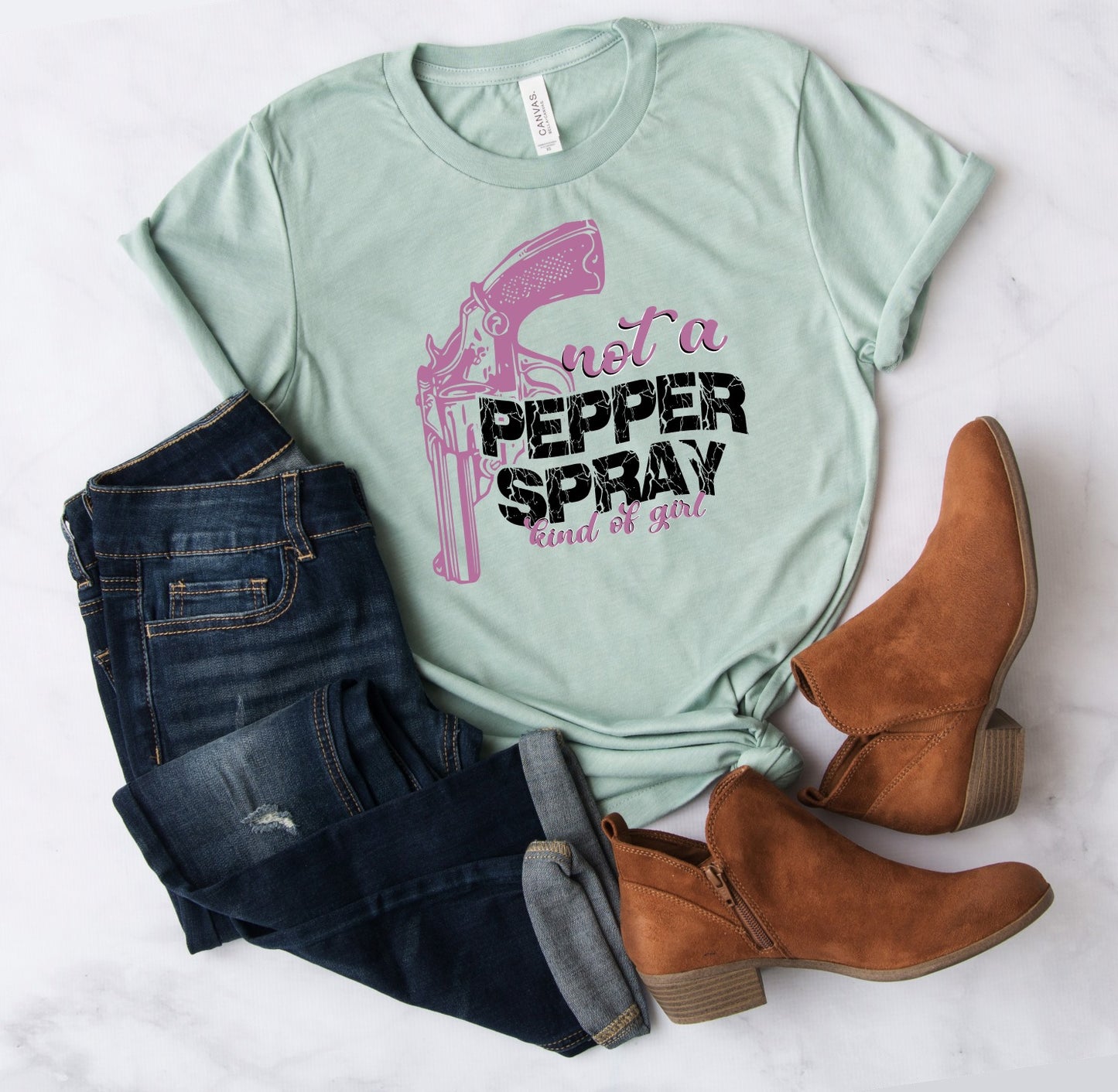 PREORDER - Not A Pepper Spray Kinda Girl Soft Boutique Tee