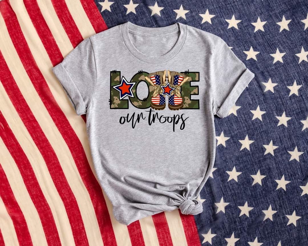 PREORDER - Love Our Troops Soft Boutique Tee - Youth & Adult