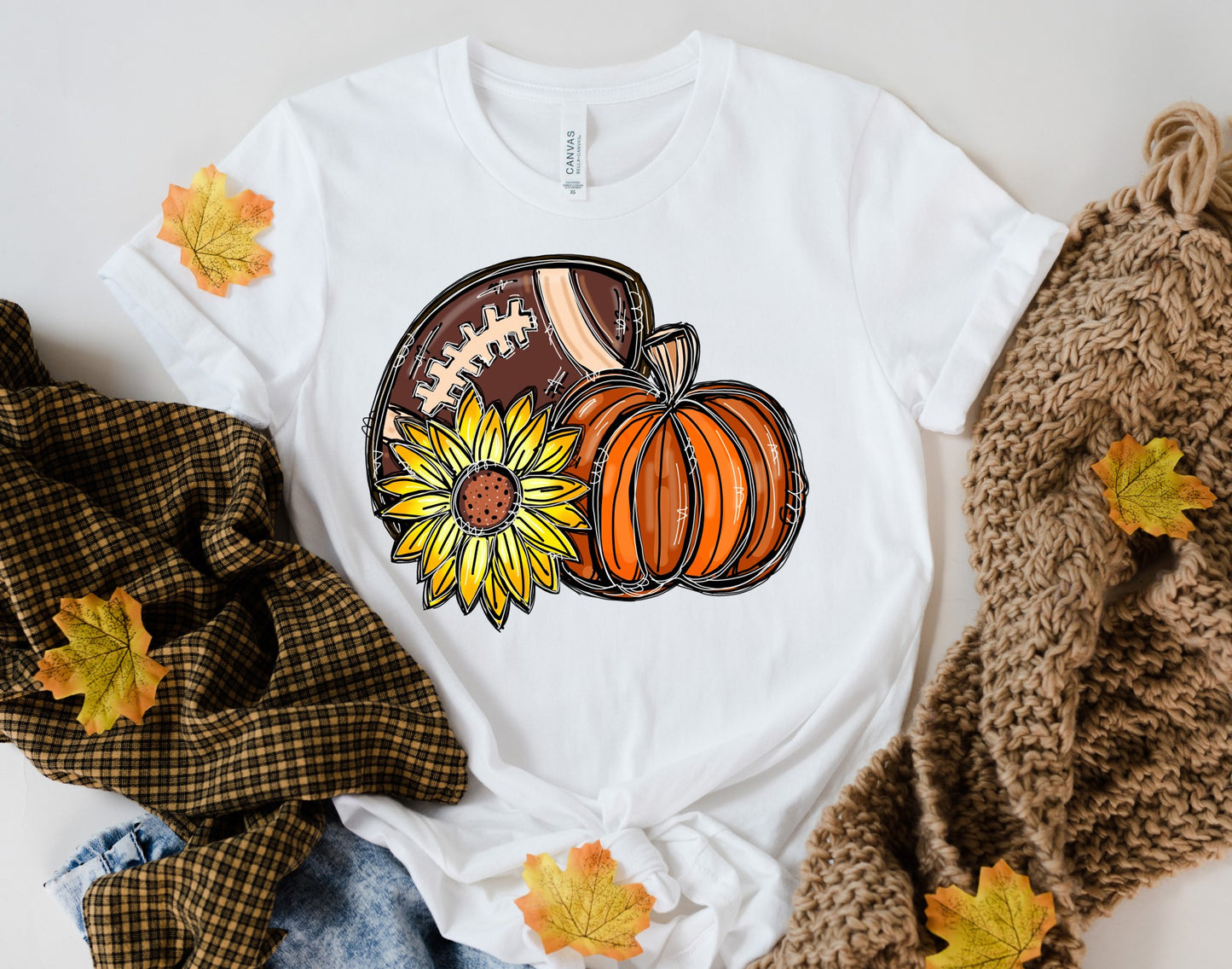 PREORDER - Football Fall Trio Soft Boutique Tee - Youth & Adult