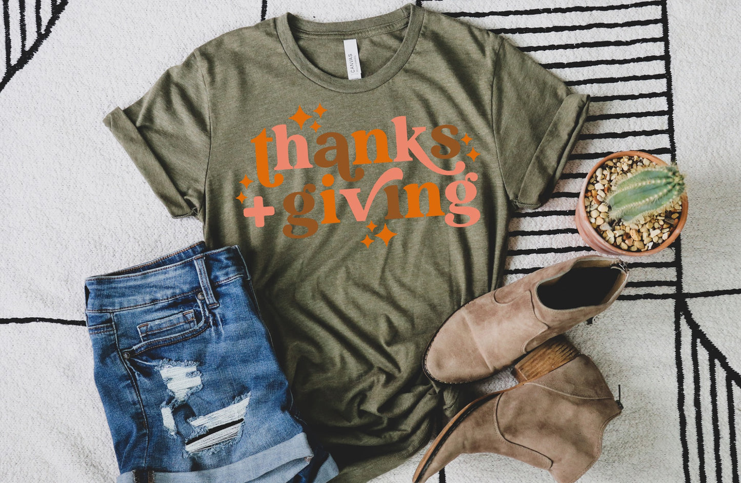 PREORDER - Retro Thanksgiving Soft Boutique Tee - Youth & Adult