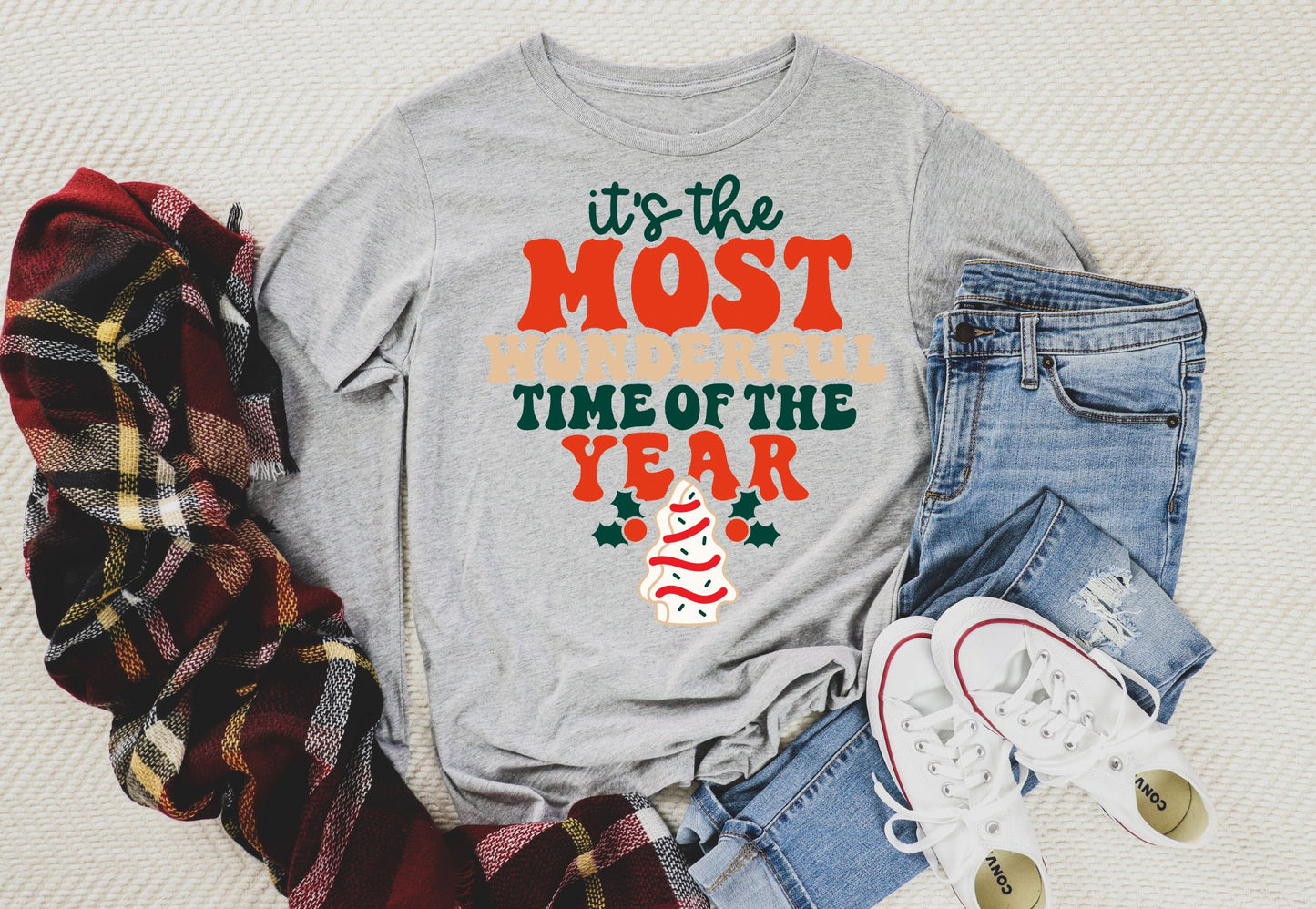 PREORDER - Christmas Tree Cake Soft Boutique LS Tee