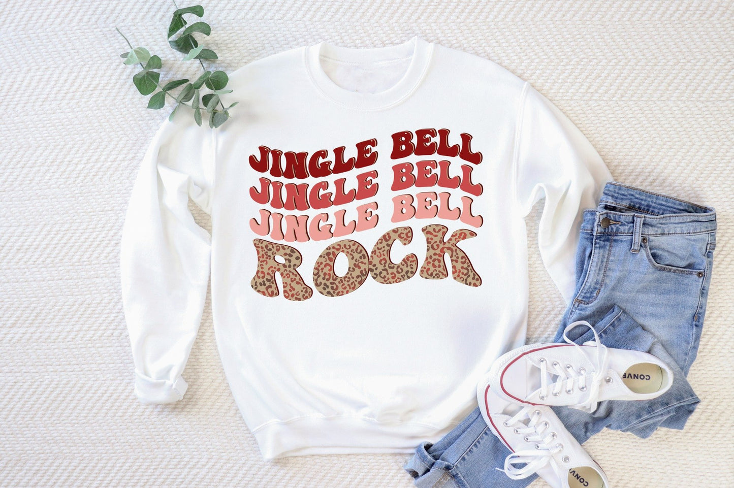 PREORDER - Jingle Bell Leopard Rock Sweatshirt