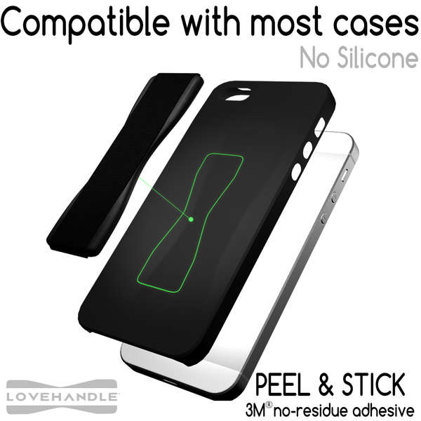 LoveHandle® Universal Phone Grip - Solid Black