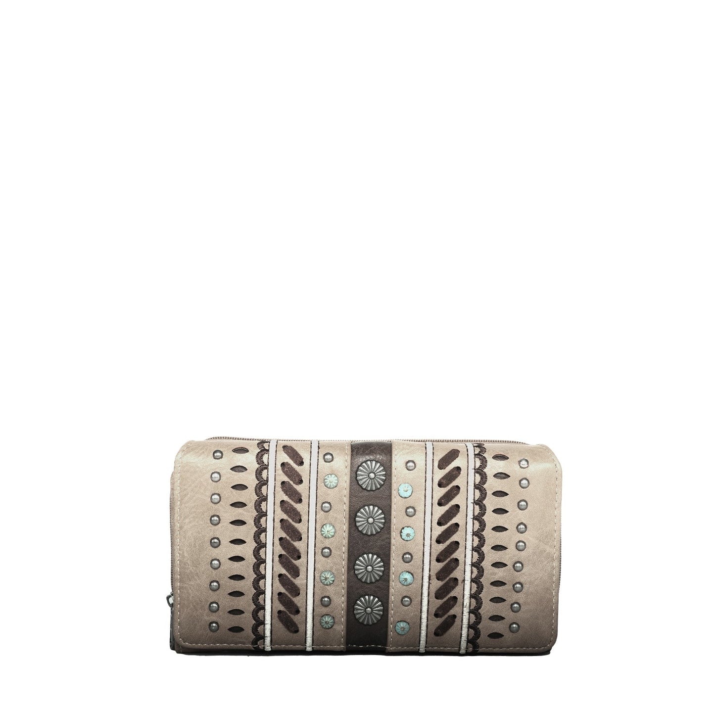 Montana West Studs Collection Wallet - Khaki