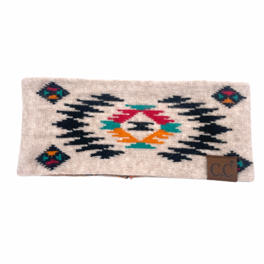 CC Beanie Aztec Knit Headwrap - HW3001