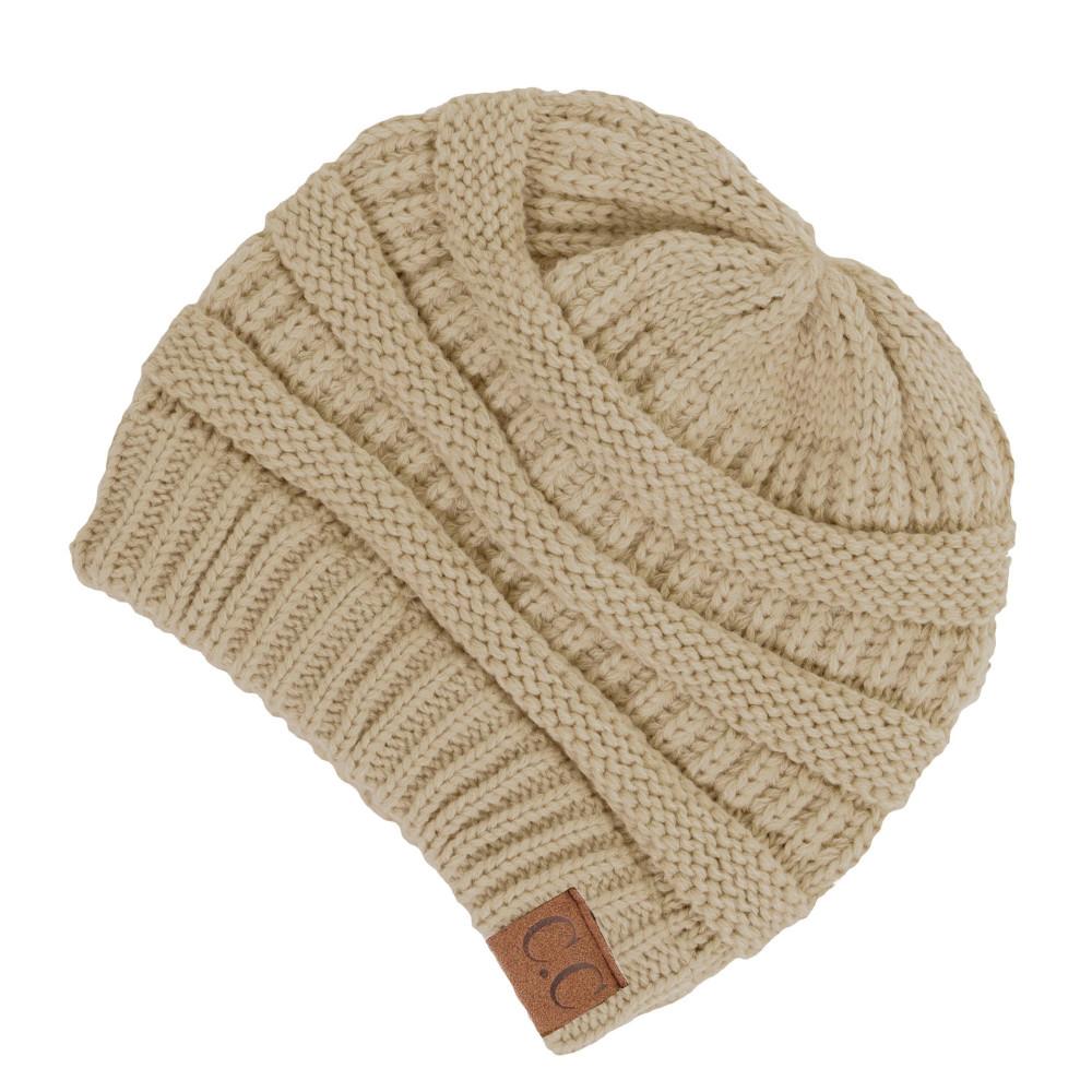 CC Beanie Messy Bun Beanies - Solid Colors - MB20