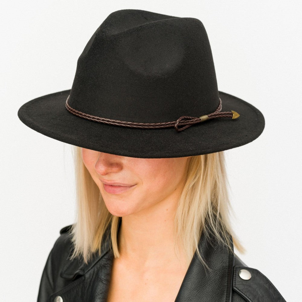 The Justine Felt Hat - Black