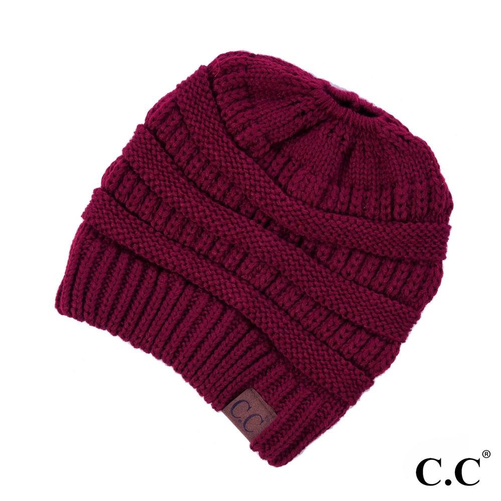 CC Beanie Messy Bun Beanies - Solid Colors - MB20