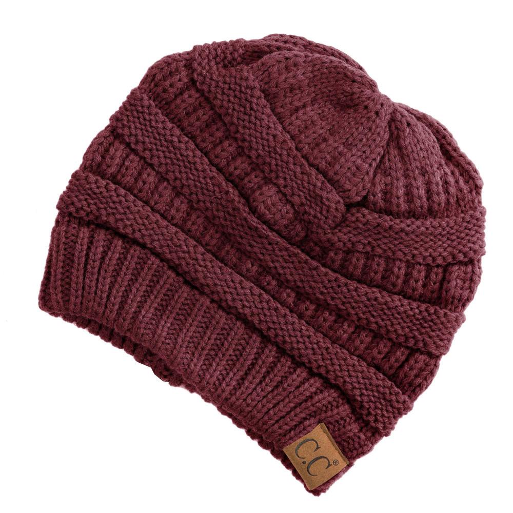 CC Beanie Messy Bun Beanies - Solid Colors - MB20