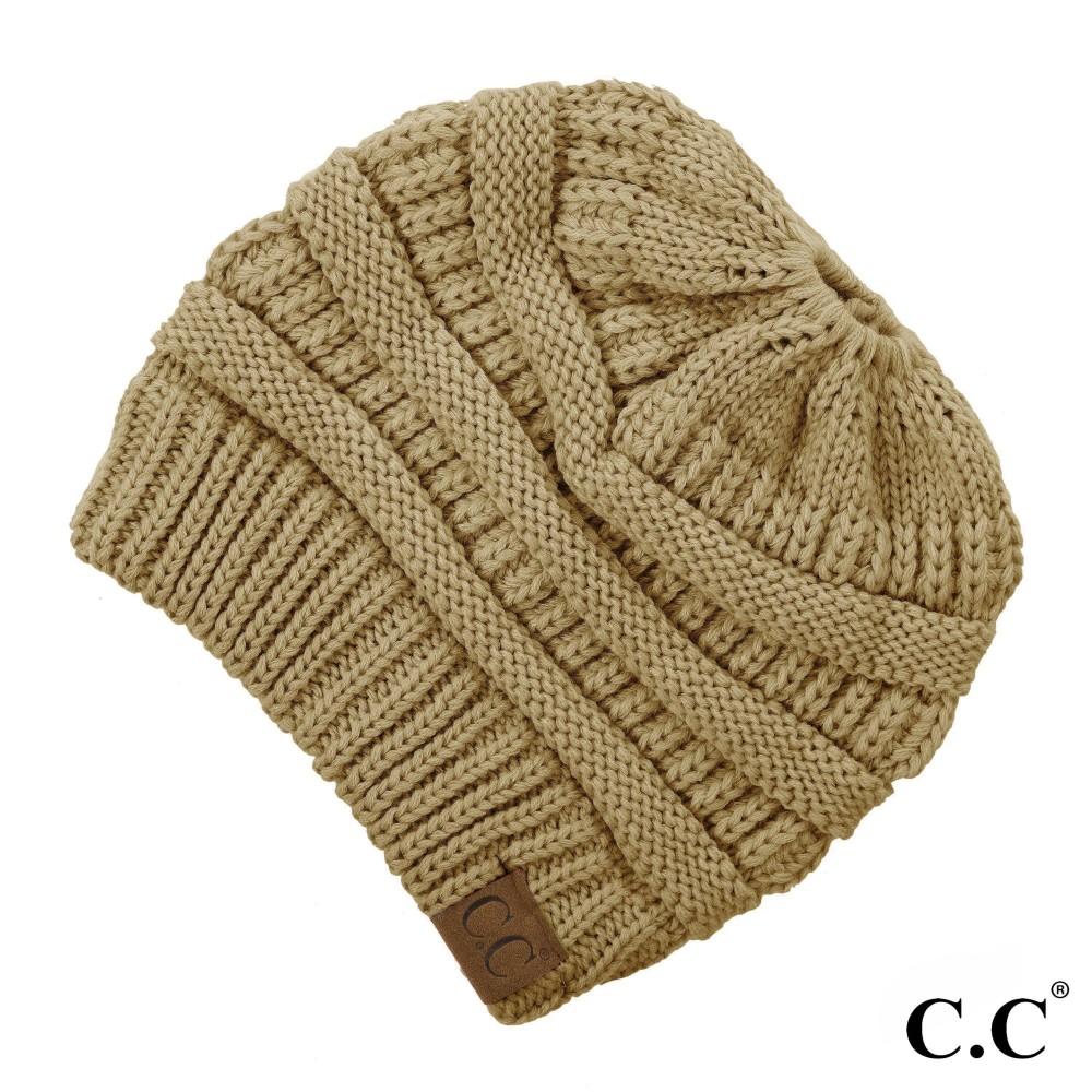 CC Beanie Messy Bun Beanies - Solid Colors - MB20