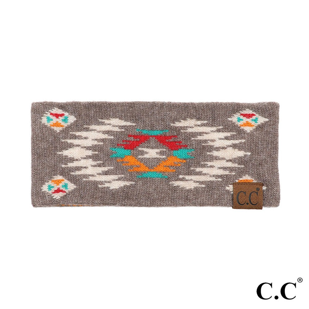 CC Beanie Aztec Knit Headwrap - HW3001