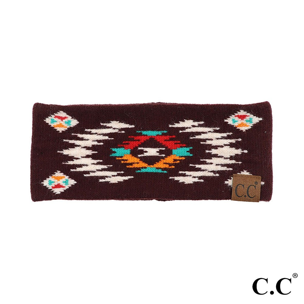 CC Beanie Aztec Knit Headwrap - HW3001