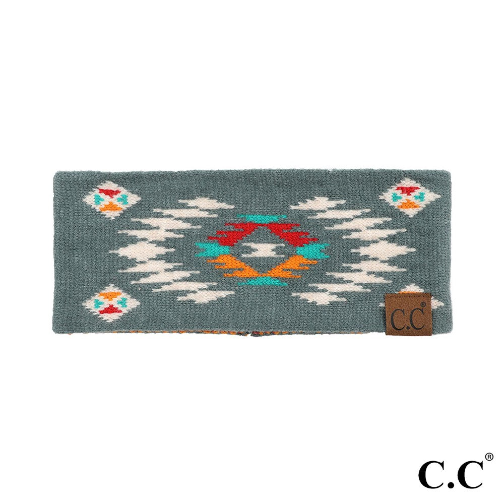 CC Beanie Aztec Knit Headwrap - HW3001