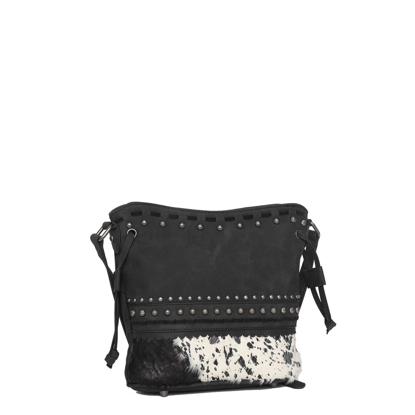 Trinity Ranch Hair-On Cowhide Collection Concealed Carry Crossbody Bag - Black