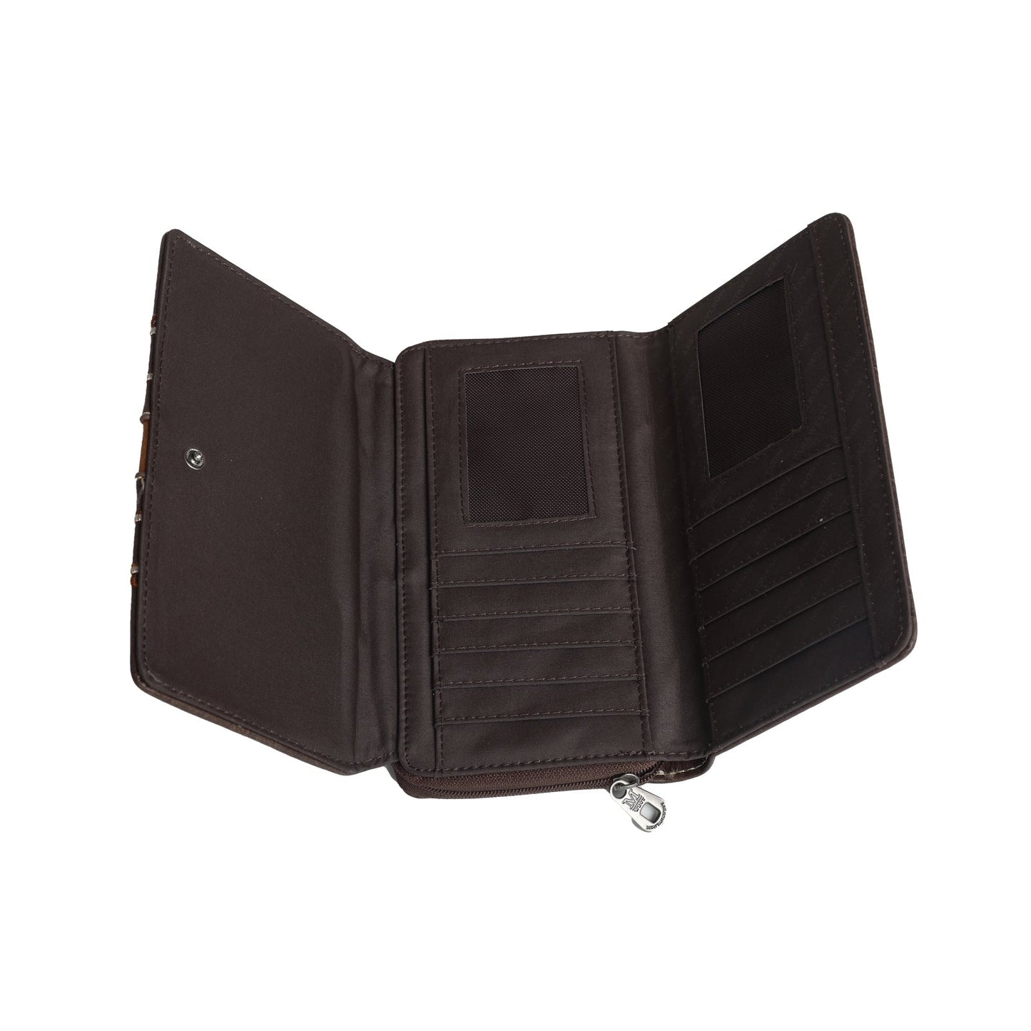 Montana West Studs Collection Wallet - Coffee