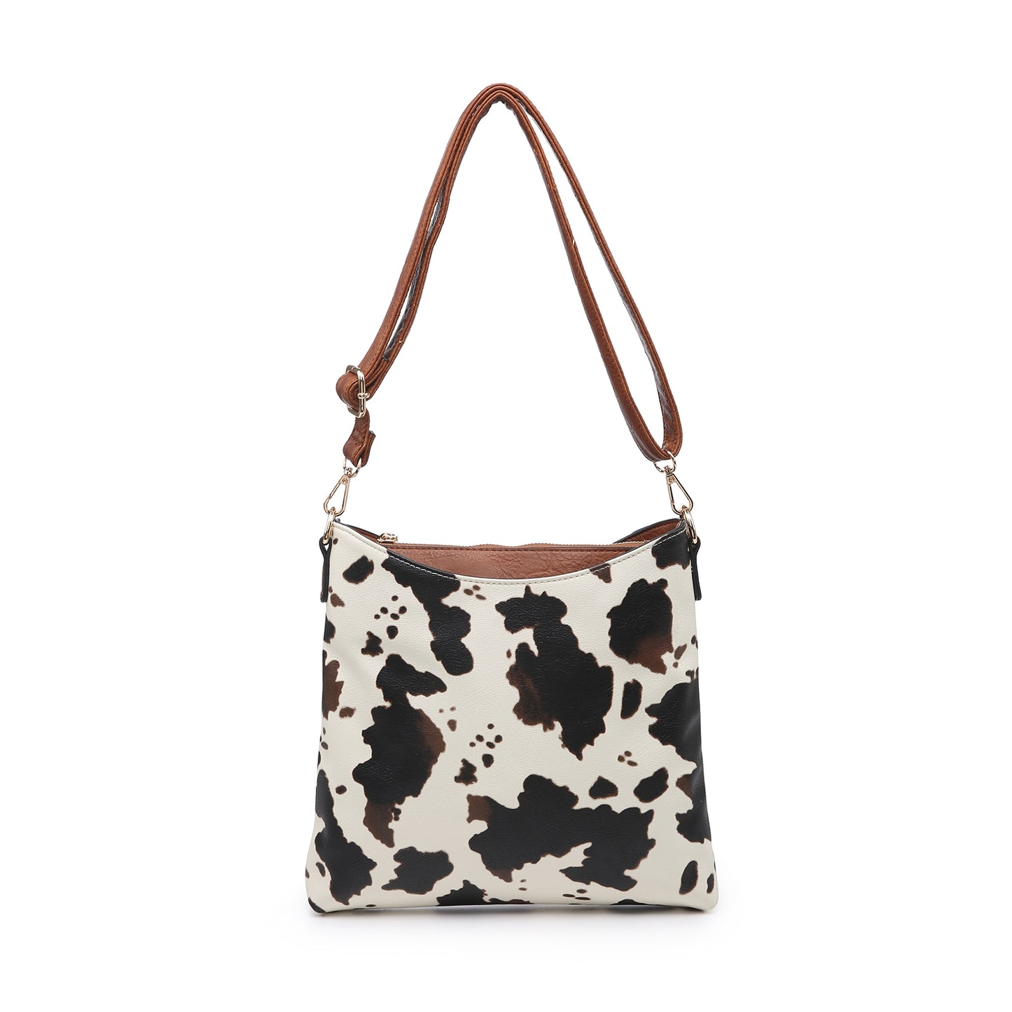The Lanie 3 Compartment Crossbody Bag - Cow