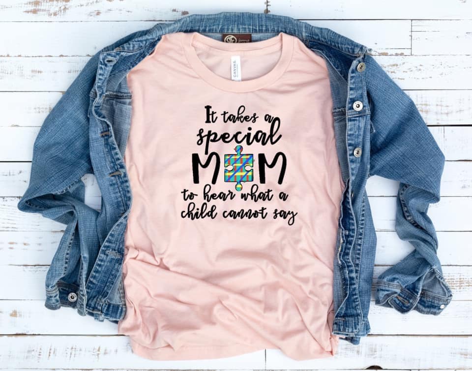 Autism Special Mom SS Boutique Tee - Custom Printed Preorder Tees