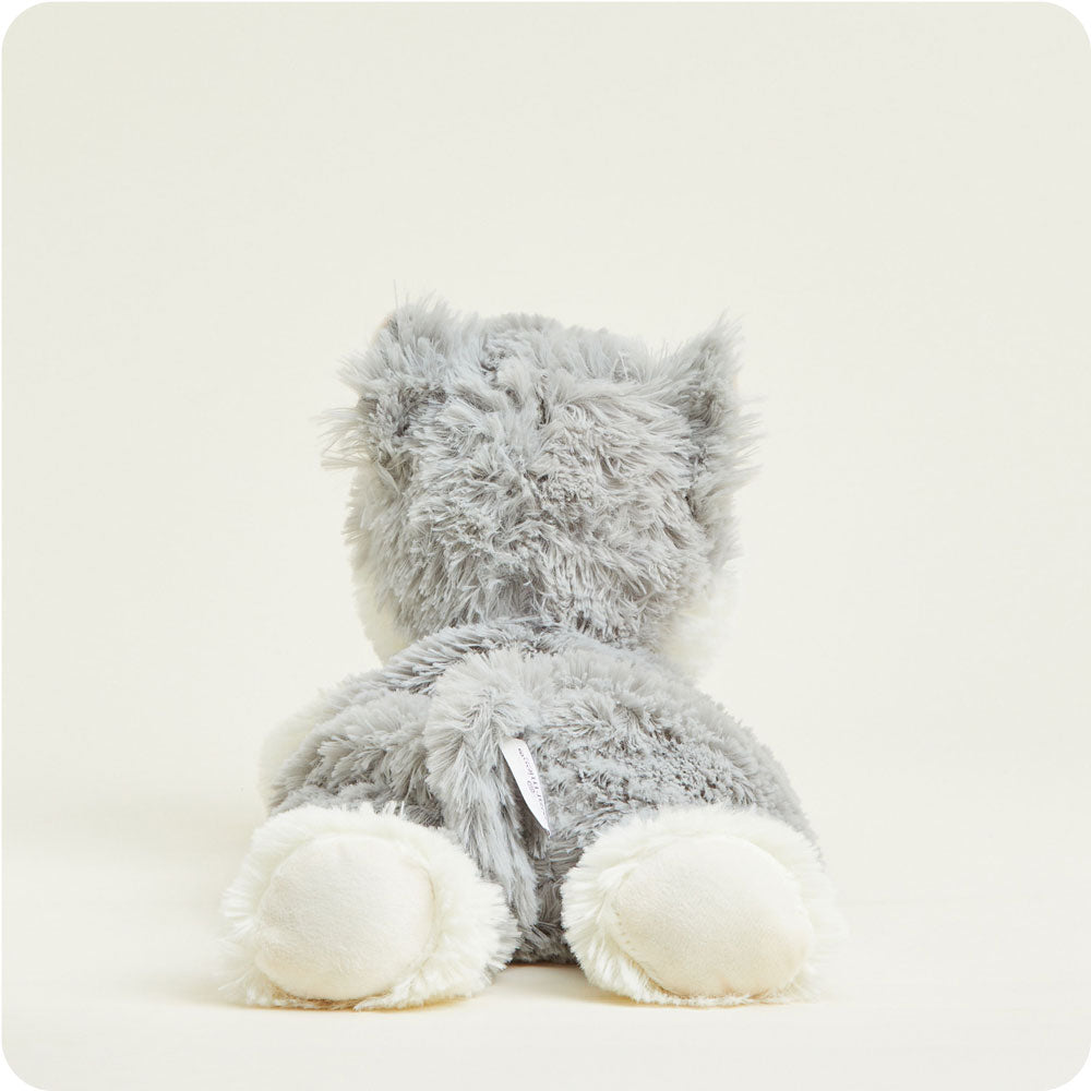 Laying Down Gray Cat Warmies® Stuffed Animal