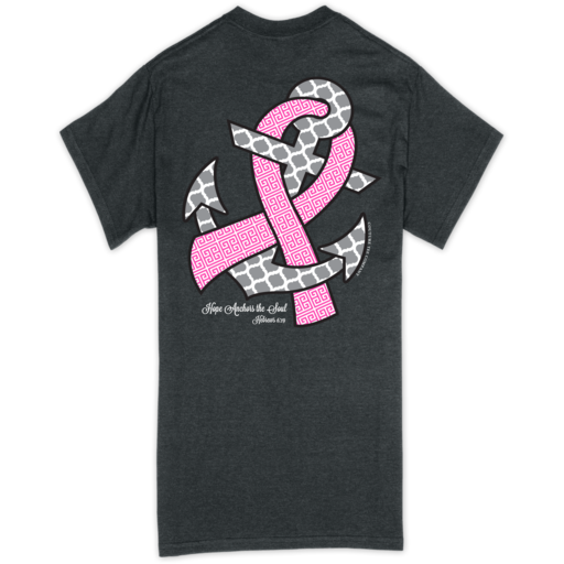 Hope Anchors The Soul Breast Cancer Ribbon Tee by Southern Couture