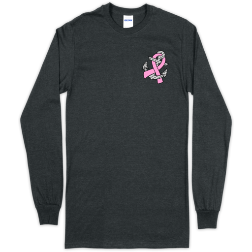 Hope Anchors The Soul Breast Cancer Ribbon LS Tee by Southern Couture