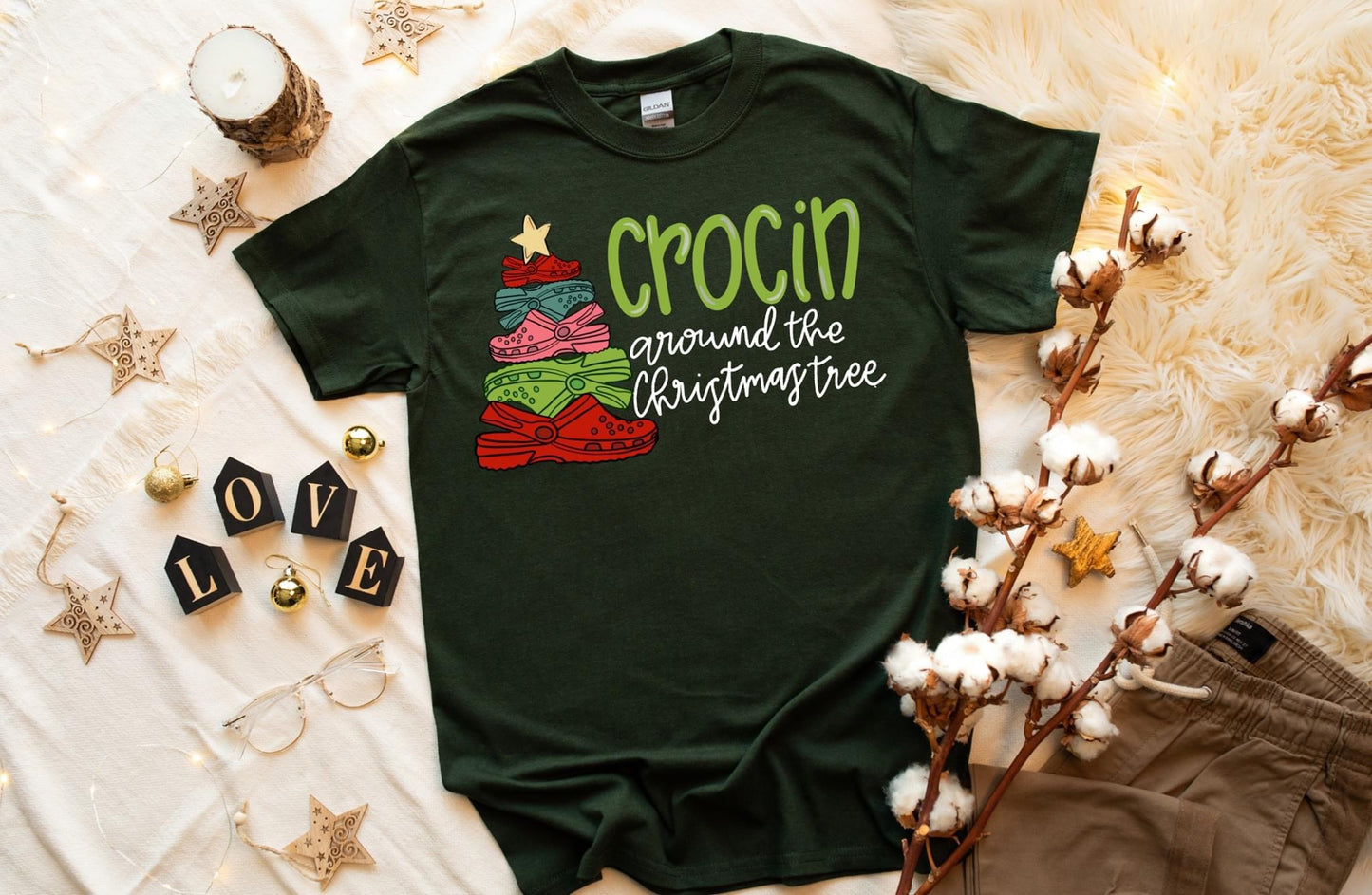 PREORDER-Crocin Around The Christmas Tree Boutique Soft Tee