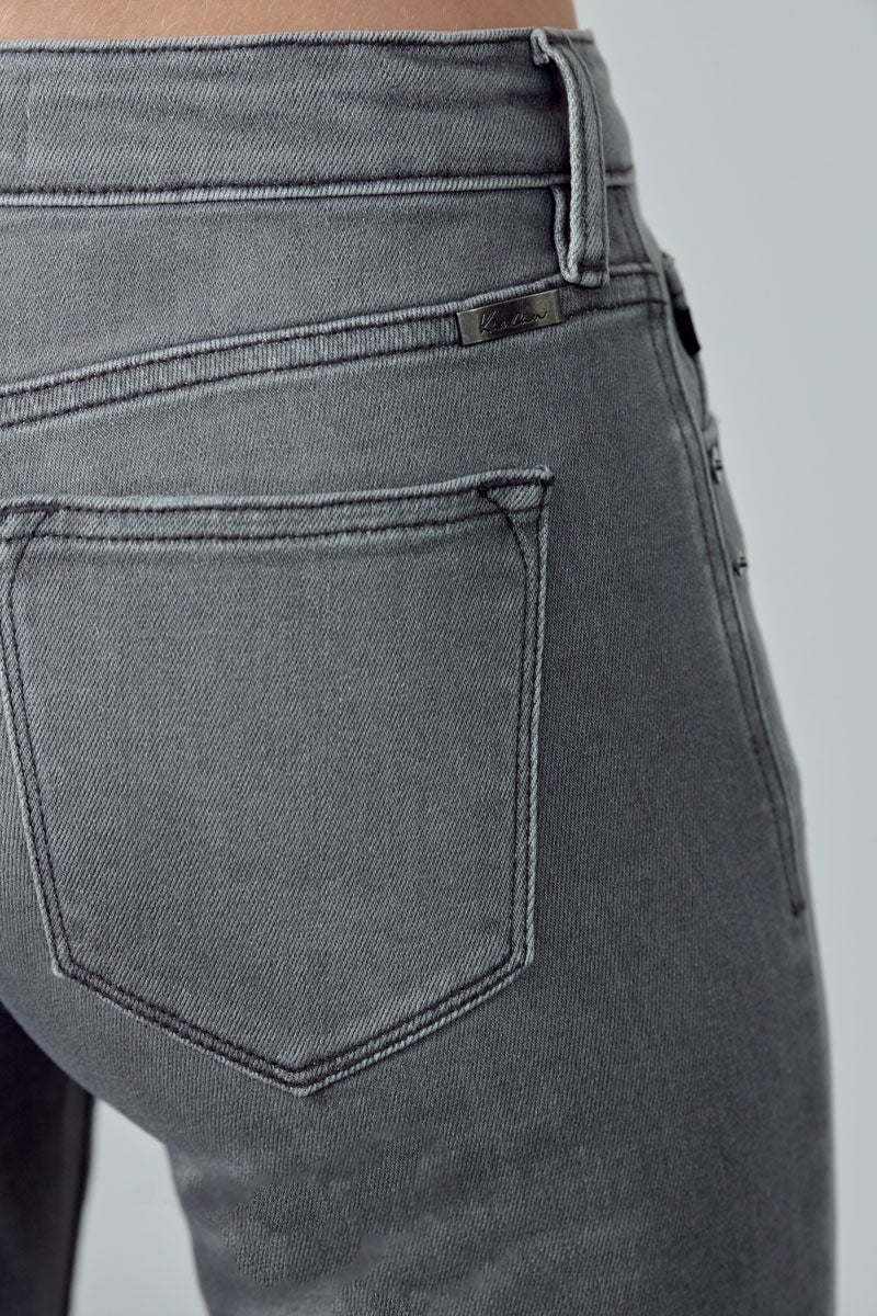 KanCan LENNON Mid Rise Flare Jeans - Light Grey