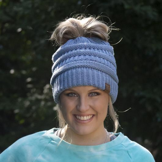 CC Beanie Messy Bun Beanies - Solid Colors - MB20