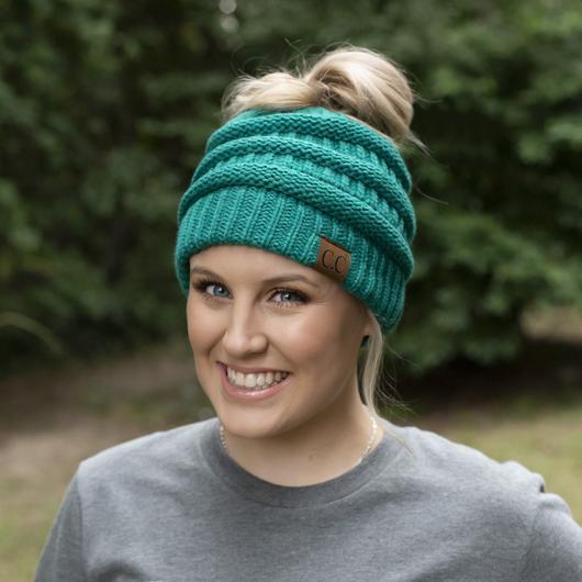 CC Beanie Messy Bun Beanies - Solid Colors - MB20