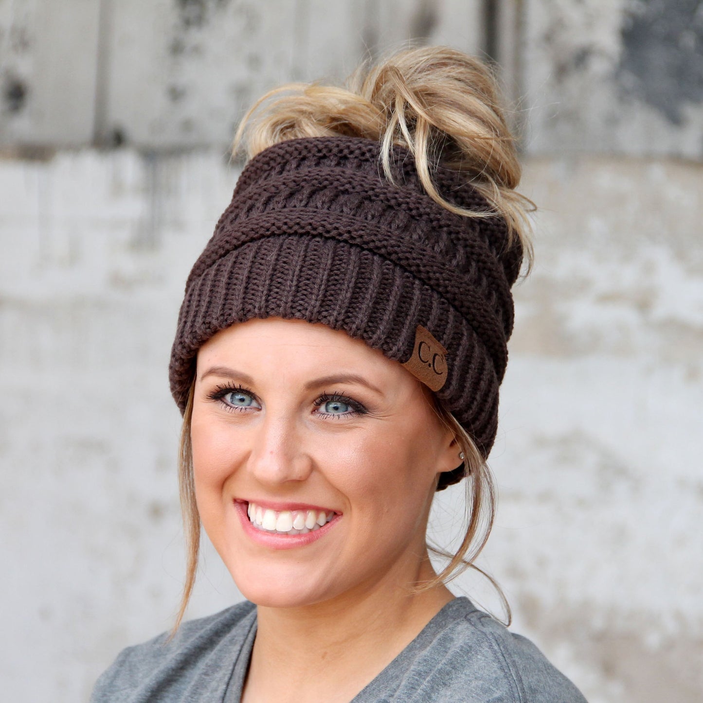 CC Beanie Messy Bun Beanies - Solid Colors - MB20