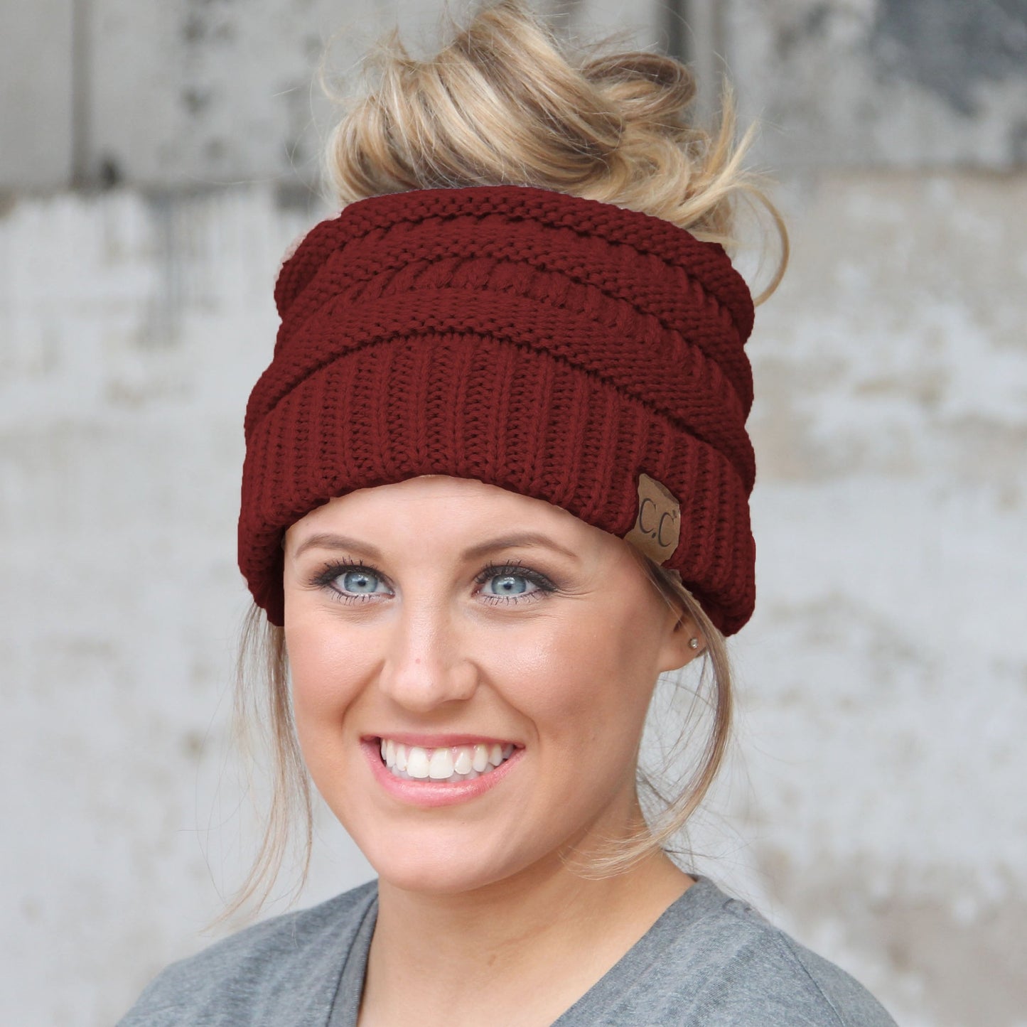 CC Beanie Messy Bun Beanies - Solid Colors - MB20