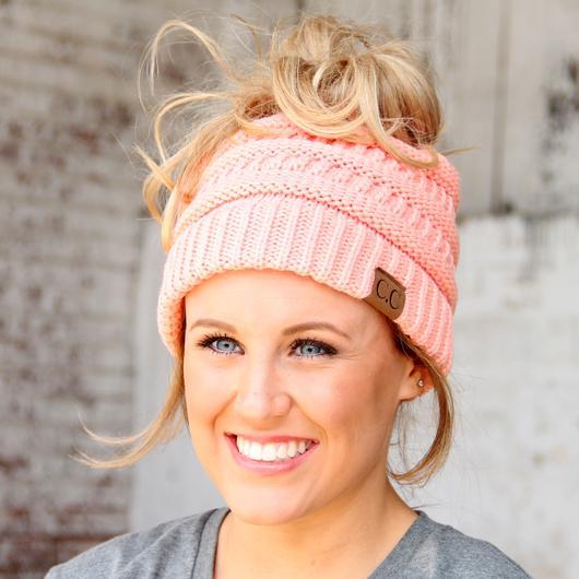 CC Beanie Messy Bun Beanies - Solid Colors - MB20