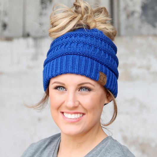 CC Beanie Messy Bun Beanies - Solid Colors - MB20