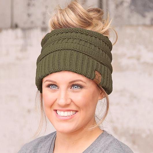 CC Beanie Messy Bun Beanies - Solid Colors - MB20