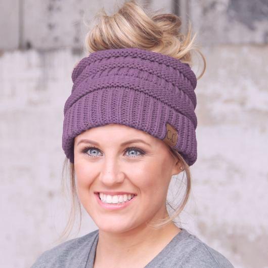 CC Beanie Messy Bun Beanies - Solid Colors - MB20