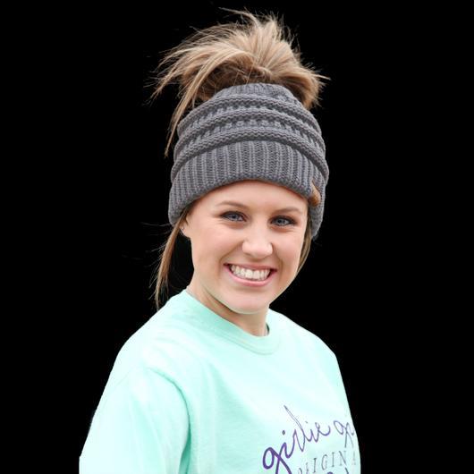 CC Beanie Messy Bun Beanies - Solid Colors - MB20