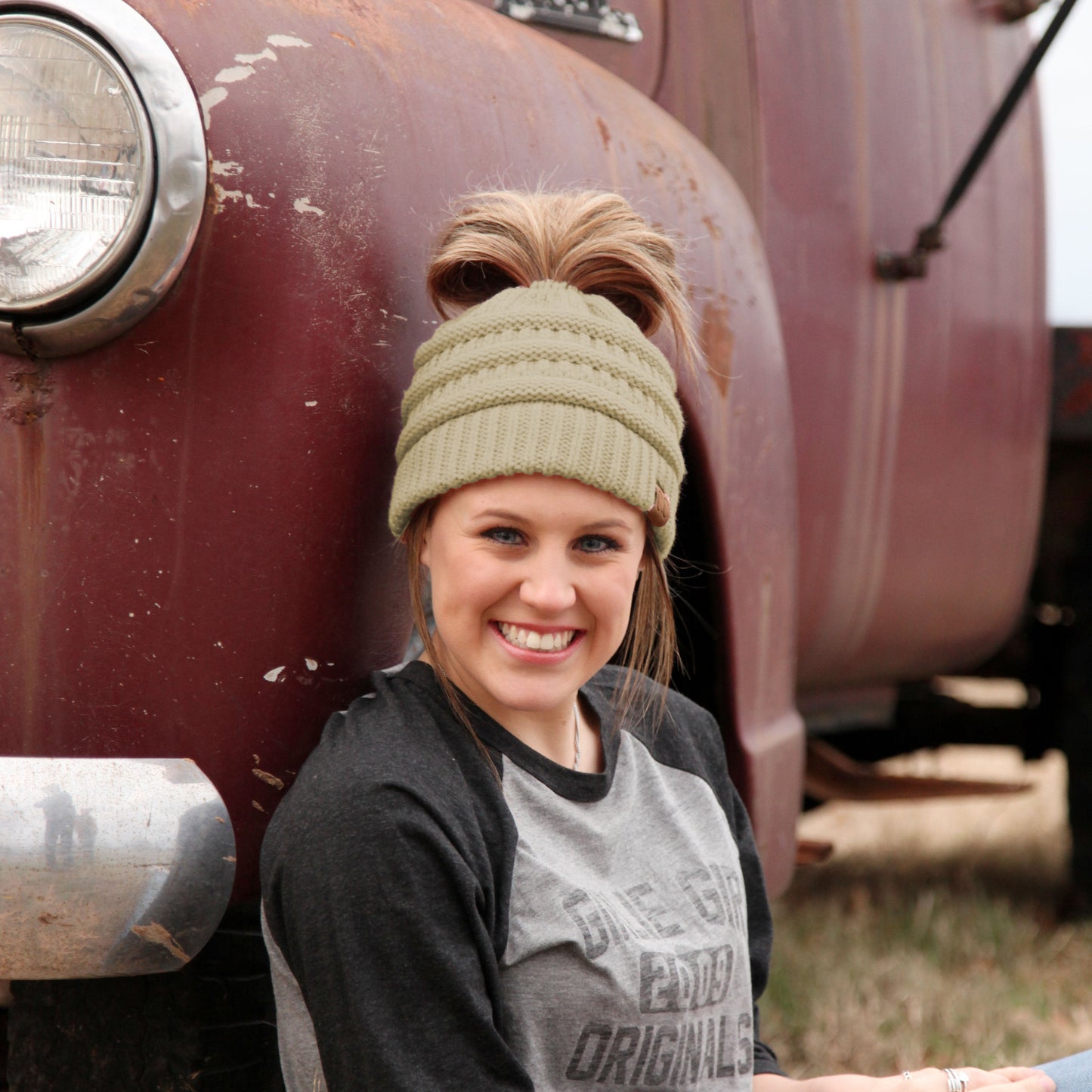 CC Beanie Messy Bun Beanies - Solid Colors - MB20